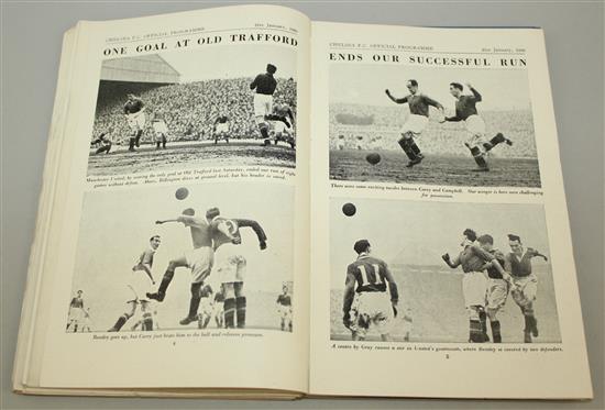 Thirty two 1948-1950 Chelsea Football Club programmes,